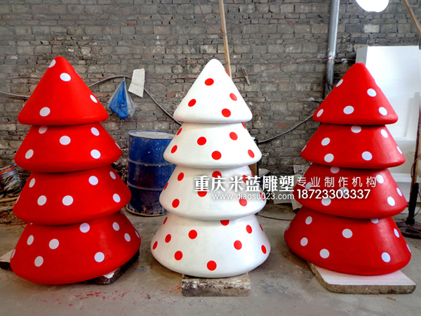 重慶雕塑商業美陳擺件泡沫雕塑圣誕樹制作