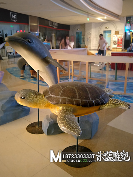 海洋動物仿真海龜泡沫雕塑定購
