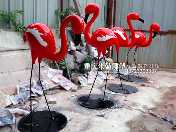 玻璃鋼動物雕塑《火烈鳥》