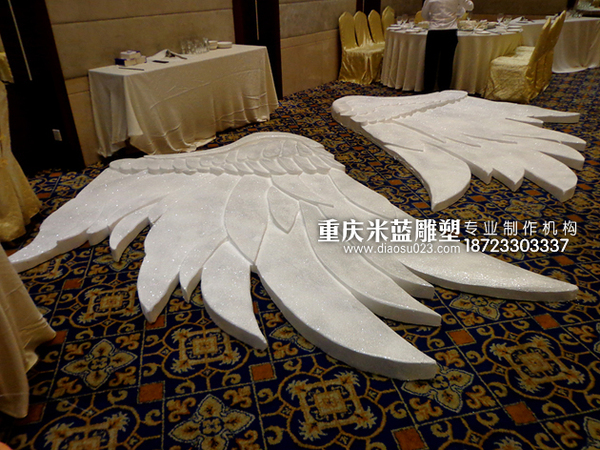 重慶雕塑婚慶舞臺泡沫雕塑道具《翅膀》