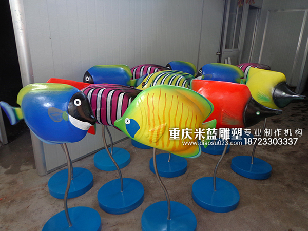 泡沫雕塑熱帶魚商場擺件