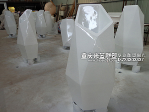 重慶玻璃鋼幾何形花缸產品