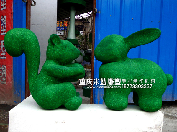 卡通動物泡沫雕塑 兔子松鼠