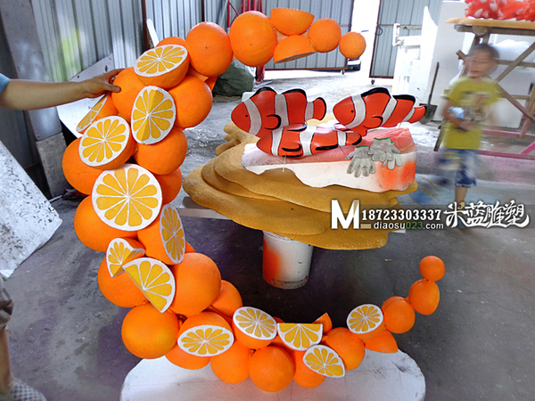 重慶泡沫雕塑橘子鮮橙多維C